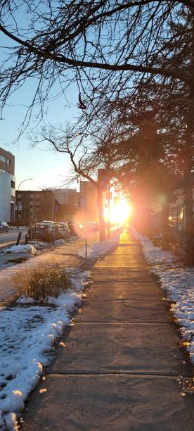 November sunrise over the City of Montreal.