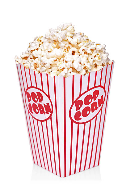 istock Classic box of red and white popcorn 146921405