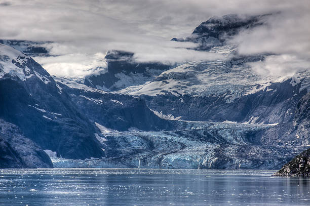 Harvard Glacier in College Fjord stock photo