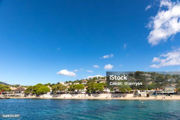 Les Issambres Beach French Riviera Stock Photo - Download Image Now - Bay of Water, Beach, Blue