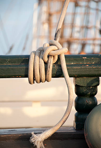 istock Tied knot on boat 146921610
