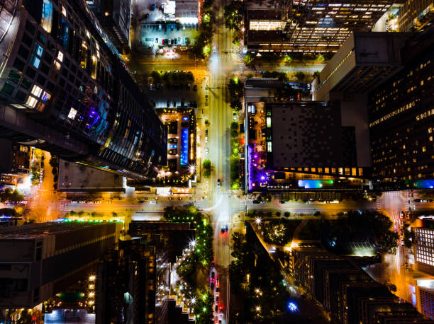istock Over Austin Cotyscape looking down above urban monster skyscrapers 1469216133
