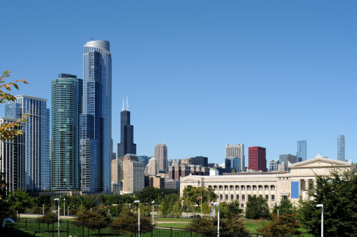 View of Chicago Downtown, Illinois, USA