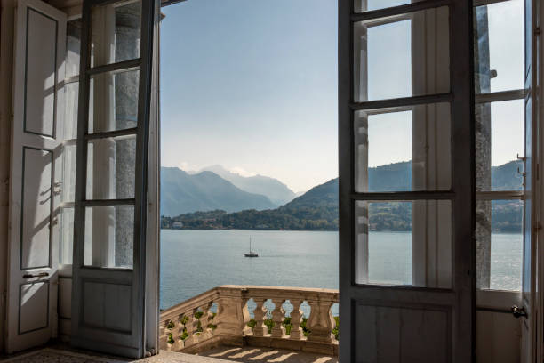 Classical villa stock photo