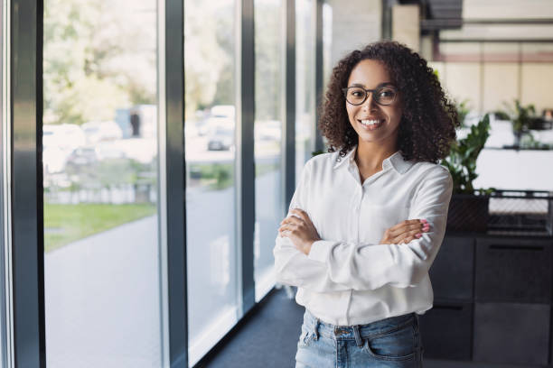 istock Young businesswoman looking at camera 1469220628