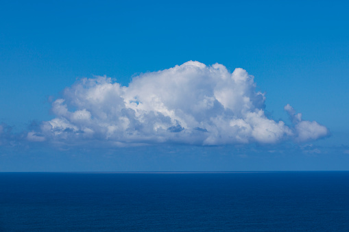 beautiful cloud over water horizon, indian ocean.