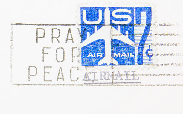 istock Old USA postage stamp - Pray for Peace 146922411