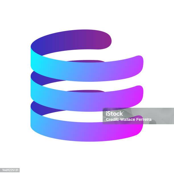 Cylindrical Gradient Sample Abstract Stripes In Cylindrical Shape And Gradient Effect Stock ...