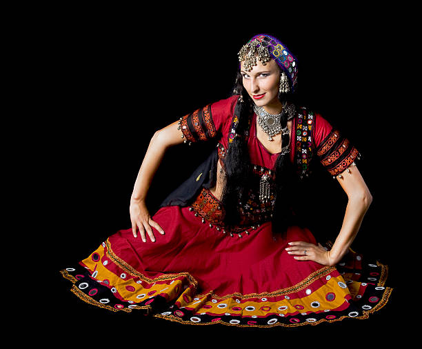 vestido tradição indiana - contrapostto - fotografias e filmes do acervo