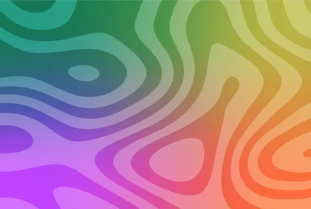 Vector illustration of Abstract colorful background with waves