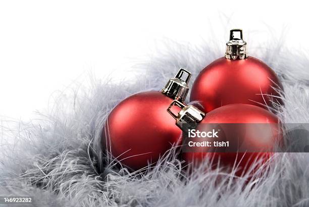 Colorful Christmas Baubles On A White Background Stock Photo - Download Image Now - Christmas, Christmas Decoration, Christmas Ornament