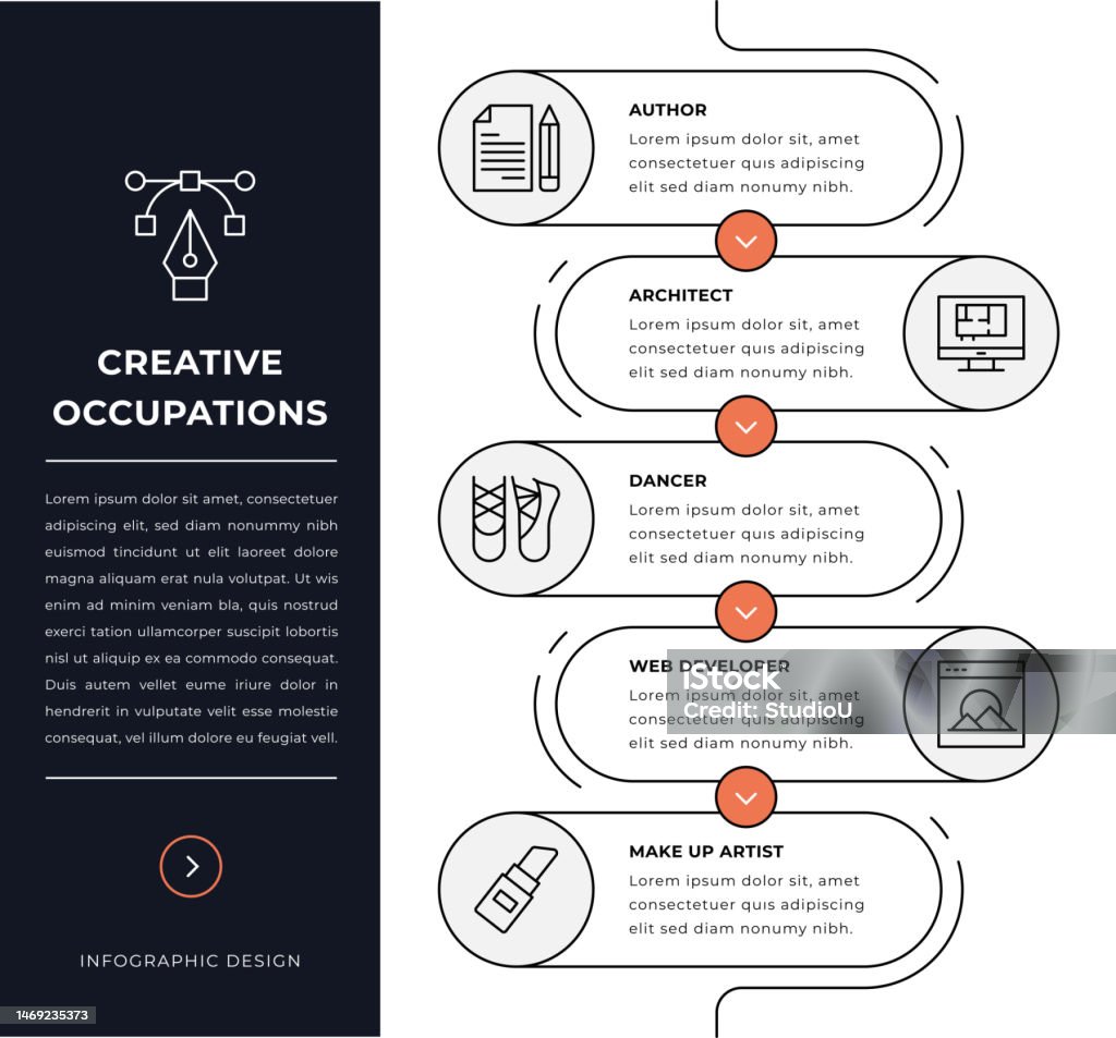 Design Occupations Creative Occupations Infographic Design Stock Illustration - Download ...