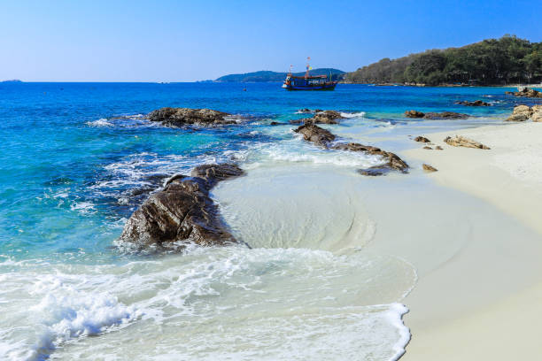 istock White Sandy Beach with the Boulder Stones on the Samet Island 1469235560
