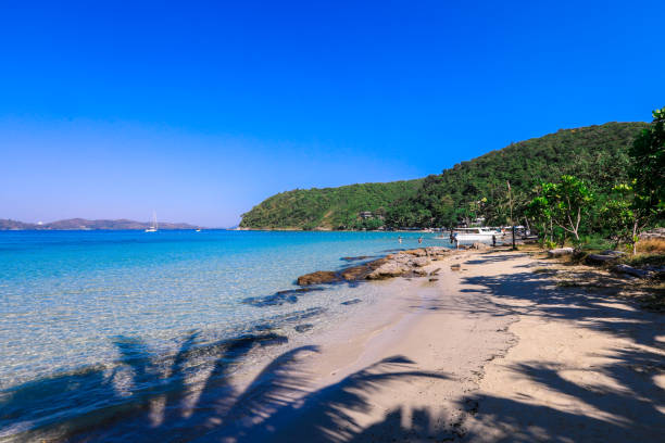 istock White Sandy Beach with the Boulder Stones on the Samet Island 1469235621