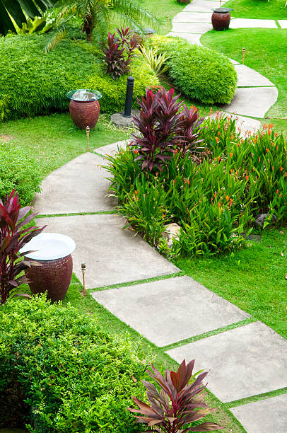 정원 경로만 - nature japanese garden formal garden ornamental garden 뉴스 사진 이미지