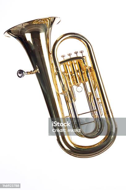 Photo libre de droit de Tuba Euphonium Isolé Sur Blanc banque d'images et plus d'images libres de droit de Tuba - Tuba, Objet ou sujet détouré, Euphonium