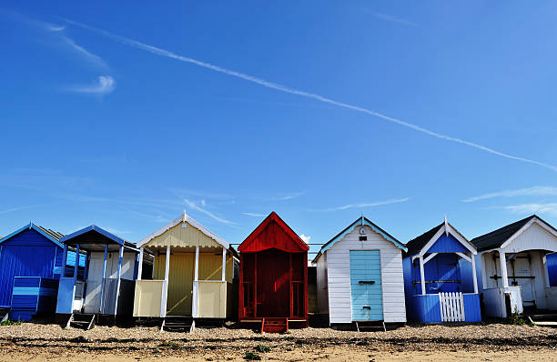 istock Beach houses under blue sky 146923808