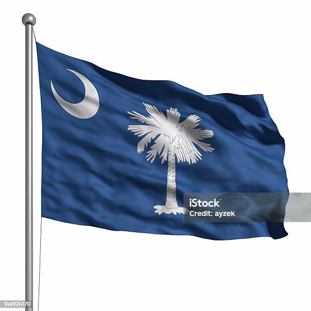Flagge Von South Carolina Isoliert Stockfoto und mehr Bilder von South Carolina - South Carolina, Blasen, Clipping Path