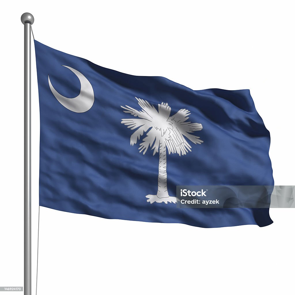 Bandera de Carolina del Sur (aislado - Foto de stock de Carolina del Sur libre de derechos