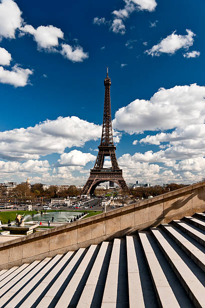 tour eiffel widok - palais de chaillot zdjęcia i obrazy z banku zdjęć