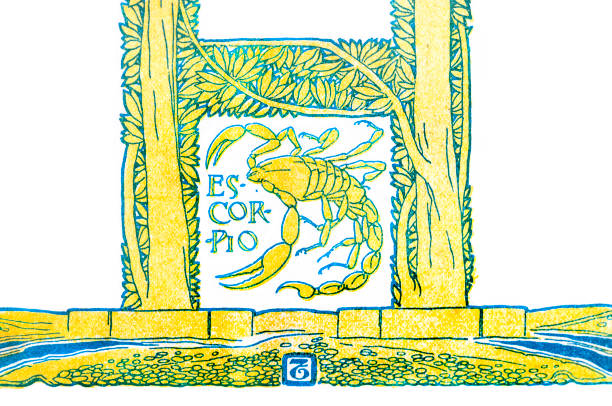 Scorpio astrology sign art nouveau illustration 1899 Scorpio astrology sign of Scorpion art nouveau illustration 1899
Scorpio (♏︎) is the eighth astrological sign in the zodiac, originating from the constellation of Scorpius. It spans 210–240° ecliptic longitude.
Original edition from my own archives
Source : Ilustración Artística 1899 scorpions drawings stock illustrations