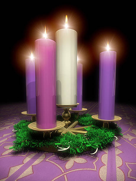 Advent Wreath Advent Wreath advent candles stock pictures, royalty-free photos & images