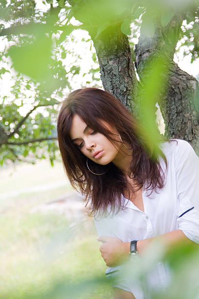 istock Lonely girl in the park 146924675