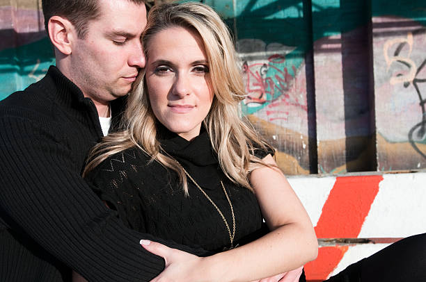 istock Romantic Couple in Urban Setting 146925634