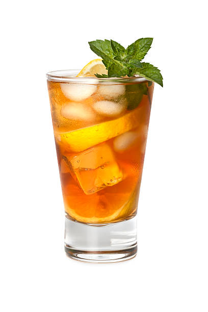 Glass of iced tea stock photo