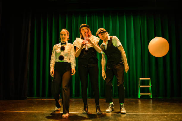 istock Small group of actors on stage during the performance 1469257632