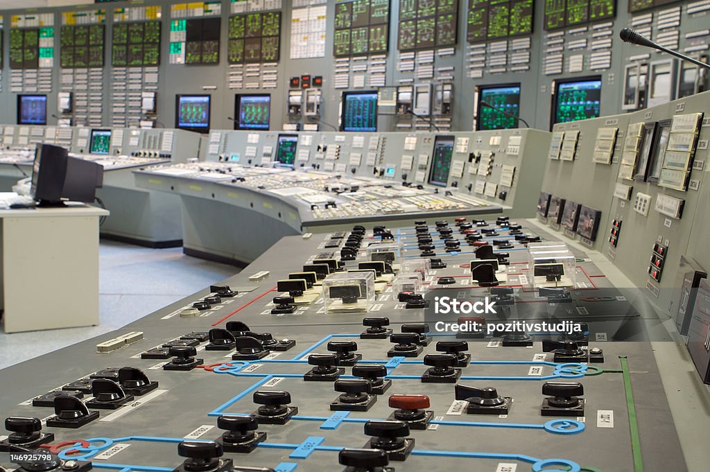 コントロール室 - 原子力発電所のロイヤリティフリーストックフォト