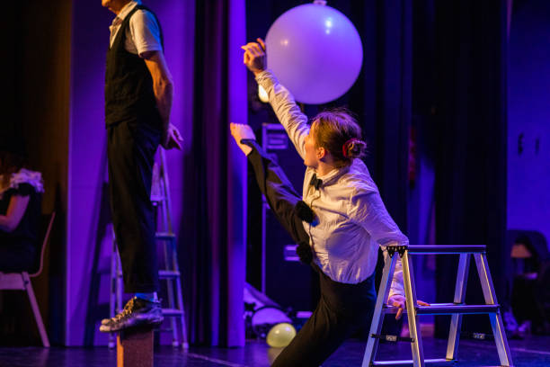 istock Small group of actors on stage during the performance 1469257998