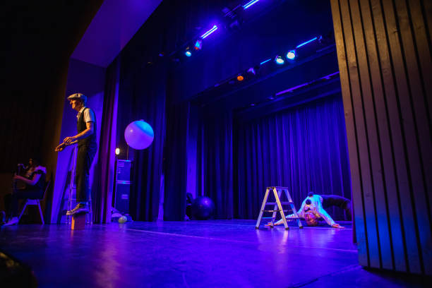 istock Small group of actors on stage during the performance 1469258096
