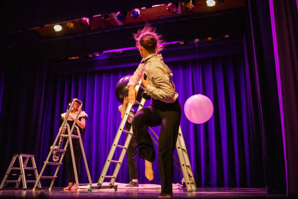 istock Small group of actors on stage during the performance 1469258152