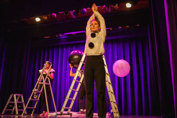 istock Small group of actors on stage during the performance 1469258154