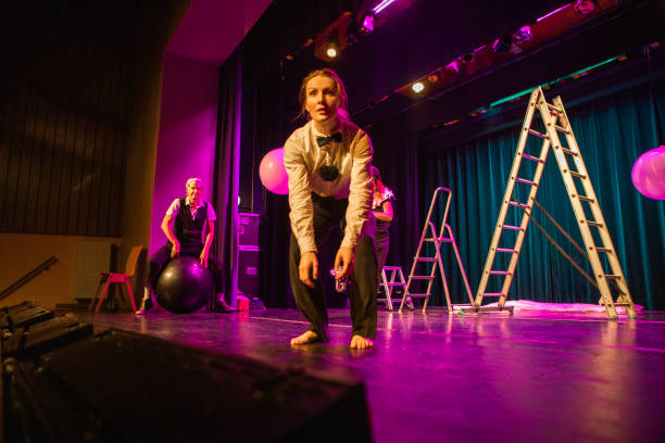istock Small group of actors on stage during the performance 1469258199