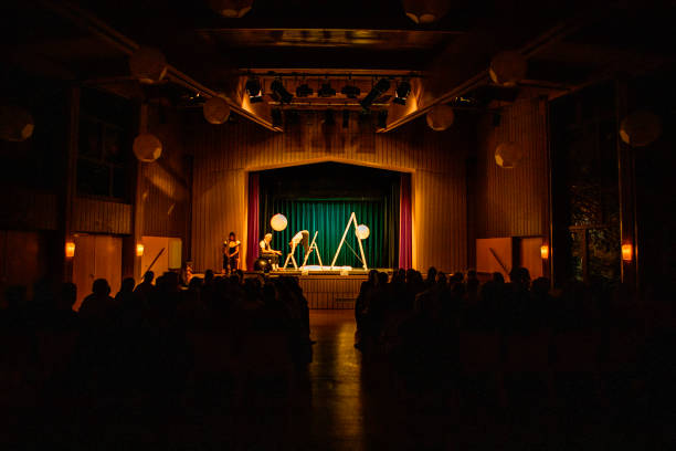 istock Small group of actors on stage during their performance 1469258316