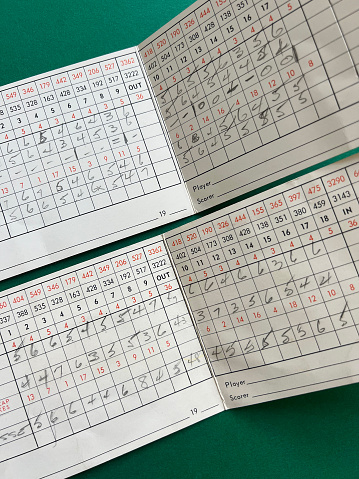 Two vintage golf scorecards