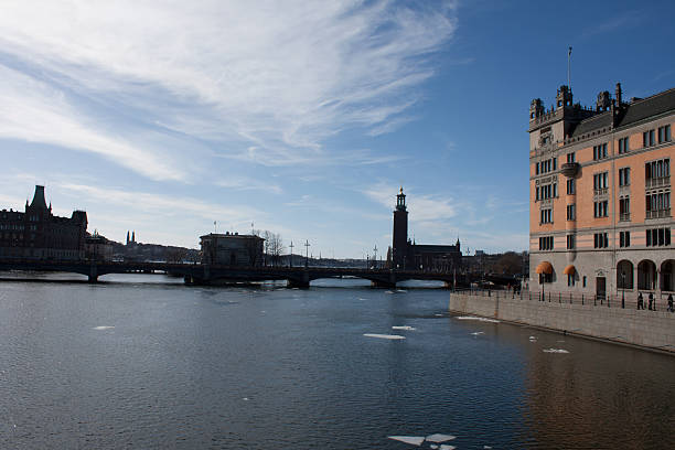 Sunny Day in Stockholm stock photo