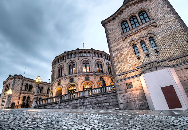 Parlamento da Noruega - fotografia de stock