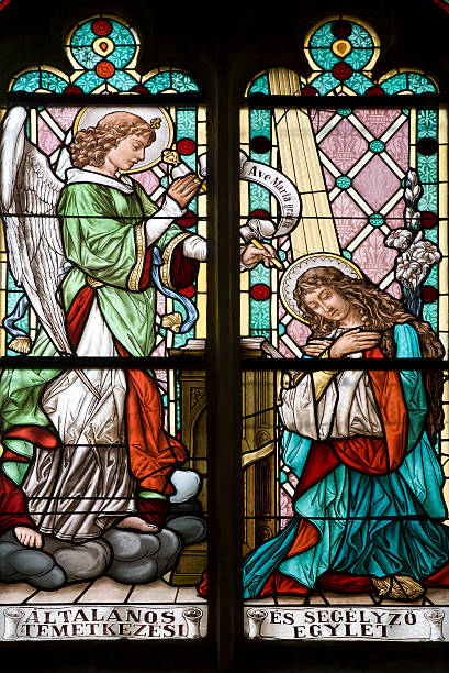 istock Banska Stiavnica - Annunciation from windowpane 146926471