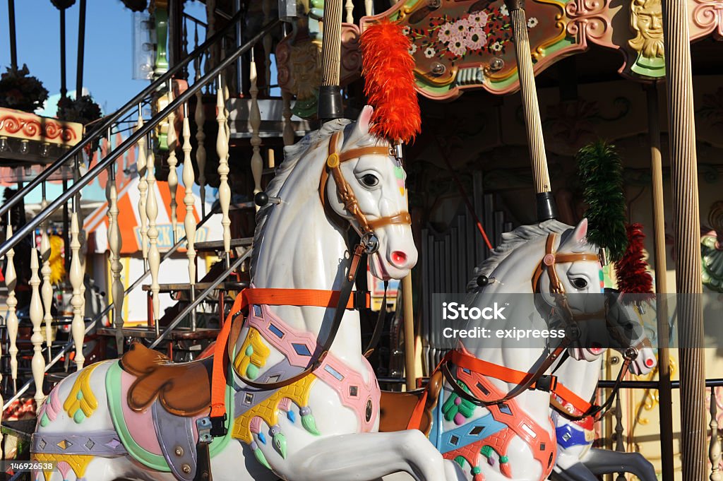 Cavallo da giostra - Foto stock royalty-free di Carosello