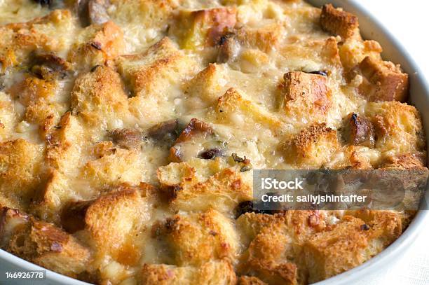 Savory Bread Pudding Stock Photo - Download Image Now - Bread Dessert, Savory Food, Breakfast