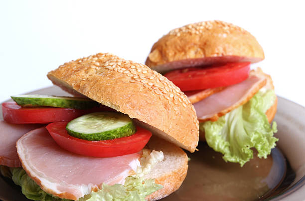 istock Tasty sandwichs with ham 146926951