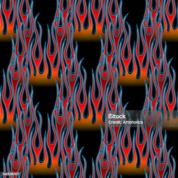 Fire Textyre Vector Seamless Pattern Vector Fire Flame Image Fire Flames Repeating Tile ...