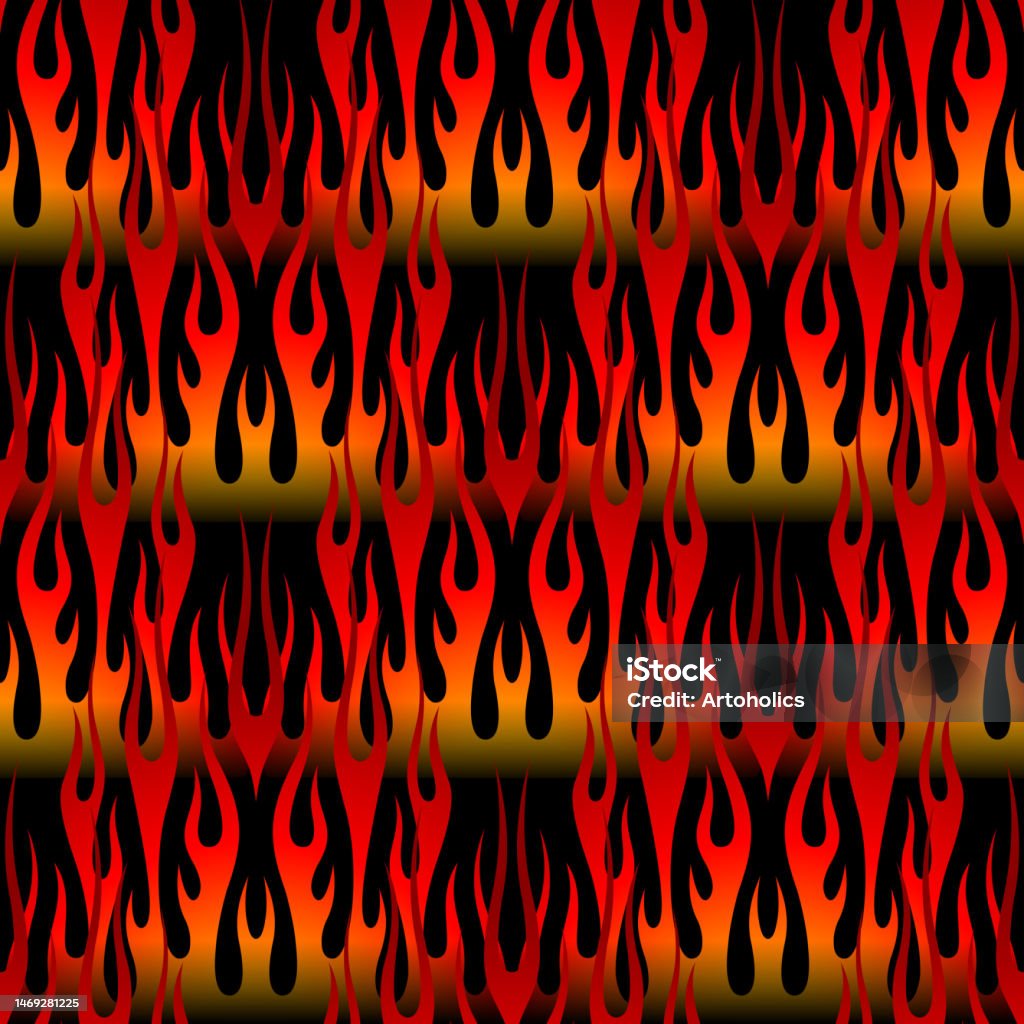 Fire Flames Seamless Pattern Vector Illustration Vector Fire Seamless ...