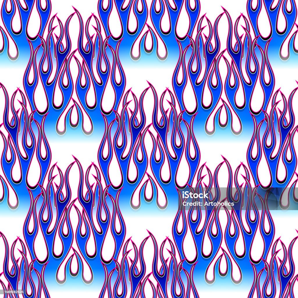 Fire Flames Wallpaper Seamless Pattern Background Vector Image Fire ...