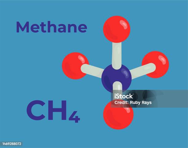 Methane Molecule Vector Illustration Stock Illustration - Download ...