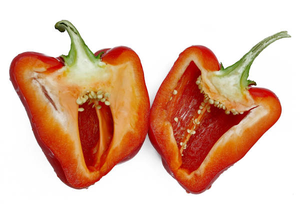 istock Red bell pepper. Isolated on a white background. 1469289638