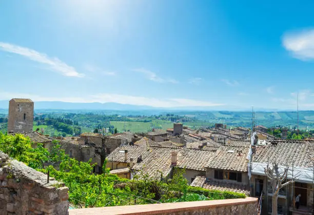 Photo of Blue sky over world famous San Gimignano